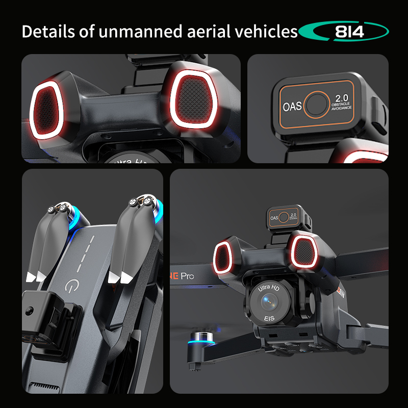 طائرة بدون طيار 814 احترافية ب - مراجعة Drone Camera With Gimbal وسعره
