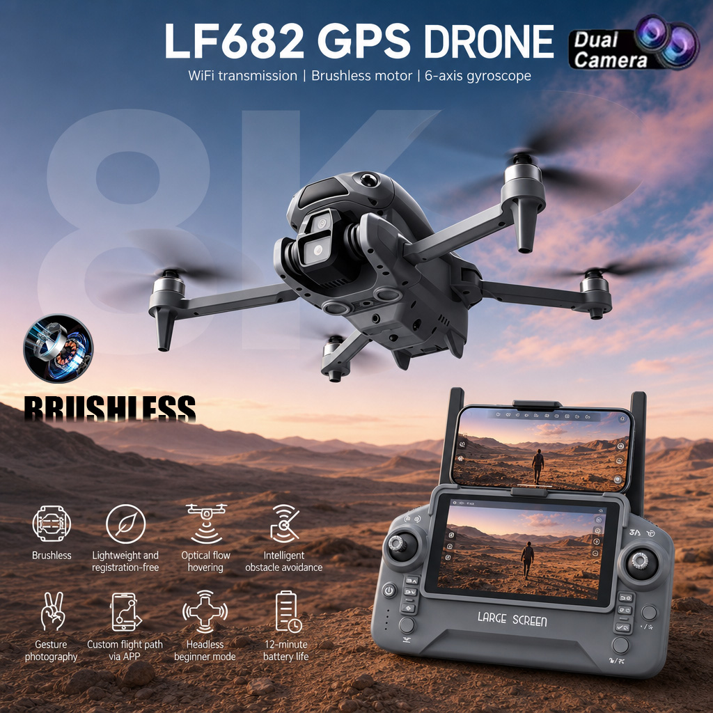 طائرة بدون طيار LF682 جديدة بك - مراجعة Drone Camera Professional وسعره